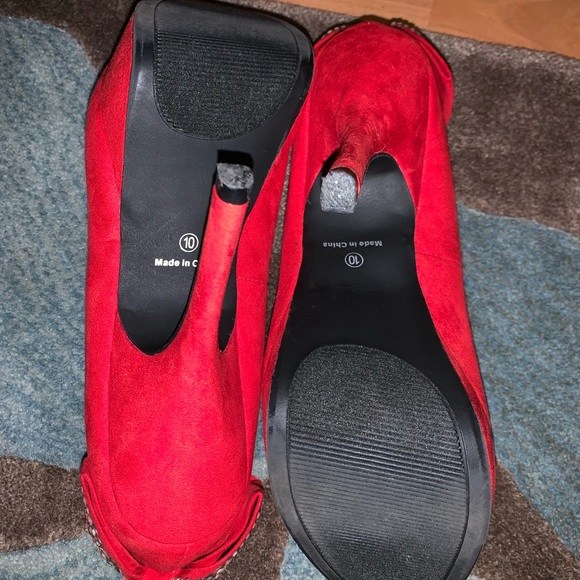 Red platform heels - Picture 5 of 5